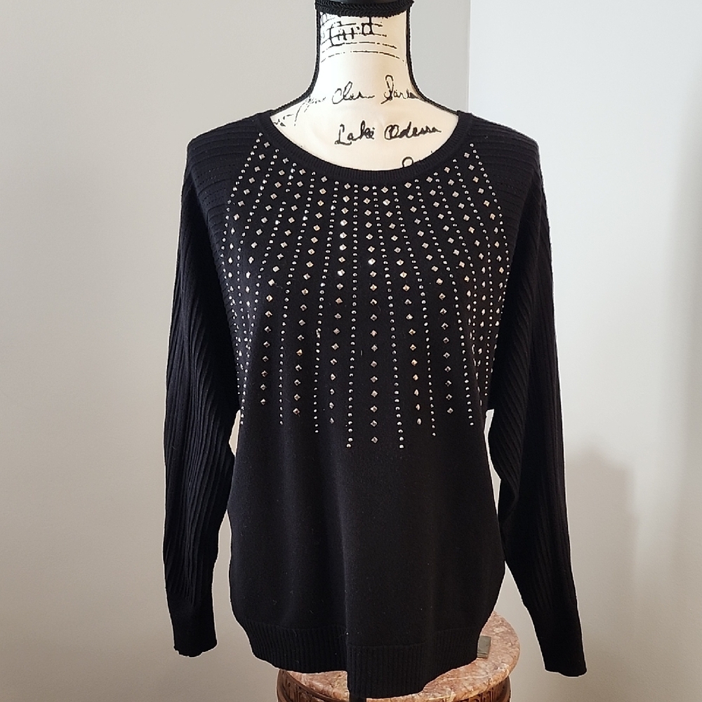 Black Sweater with Silver Studs